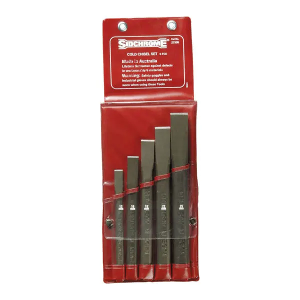 Sidchrome - Cold Chisel Set 5 Piece 12 16 19 22 & 25Mm - (SCMT27305)